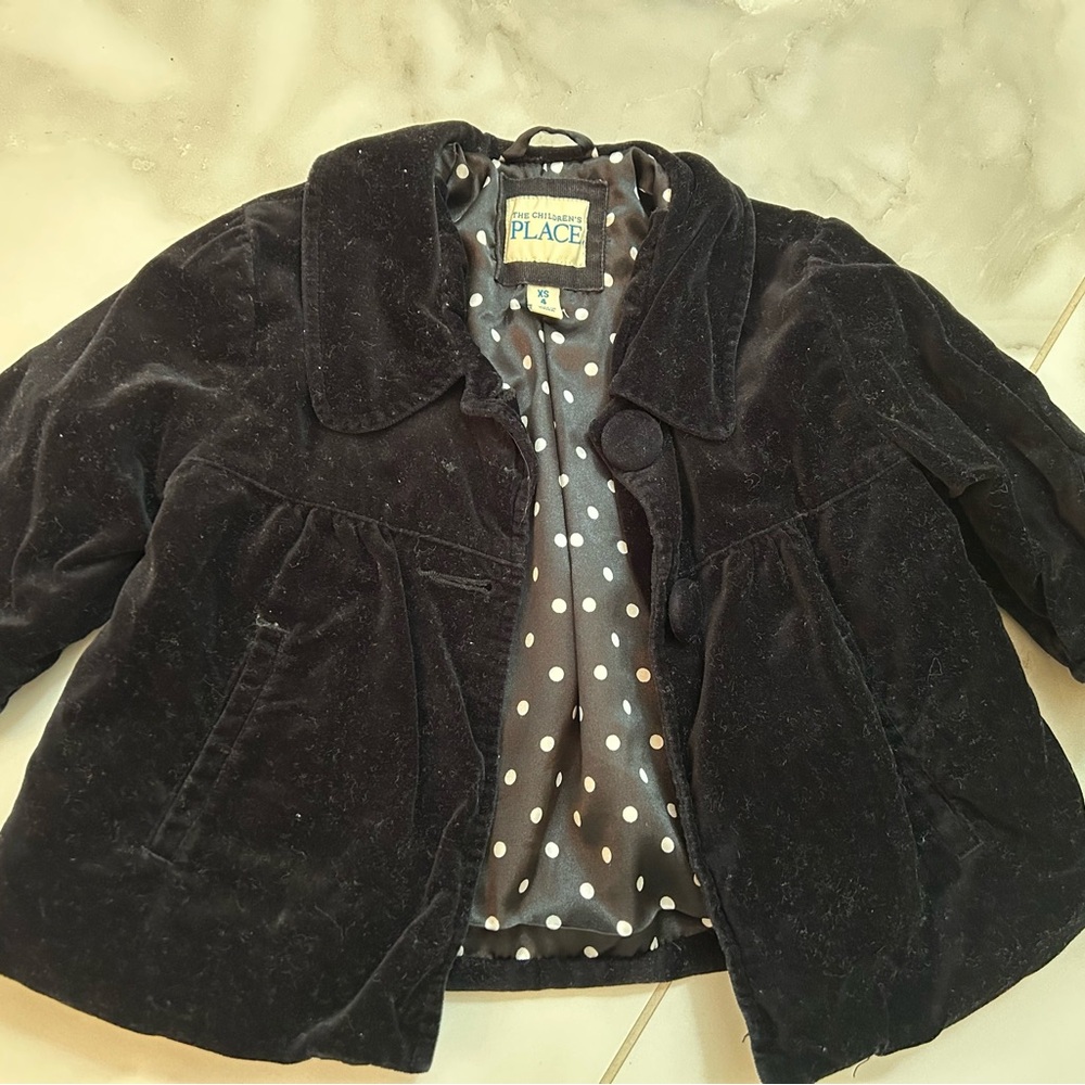 The Children's Place Black Velvet Jacket